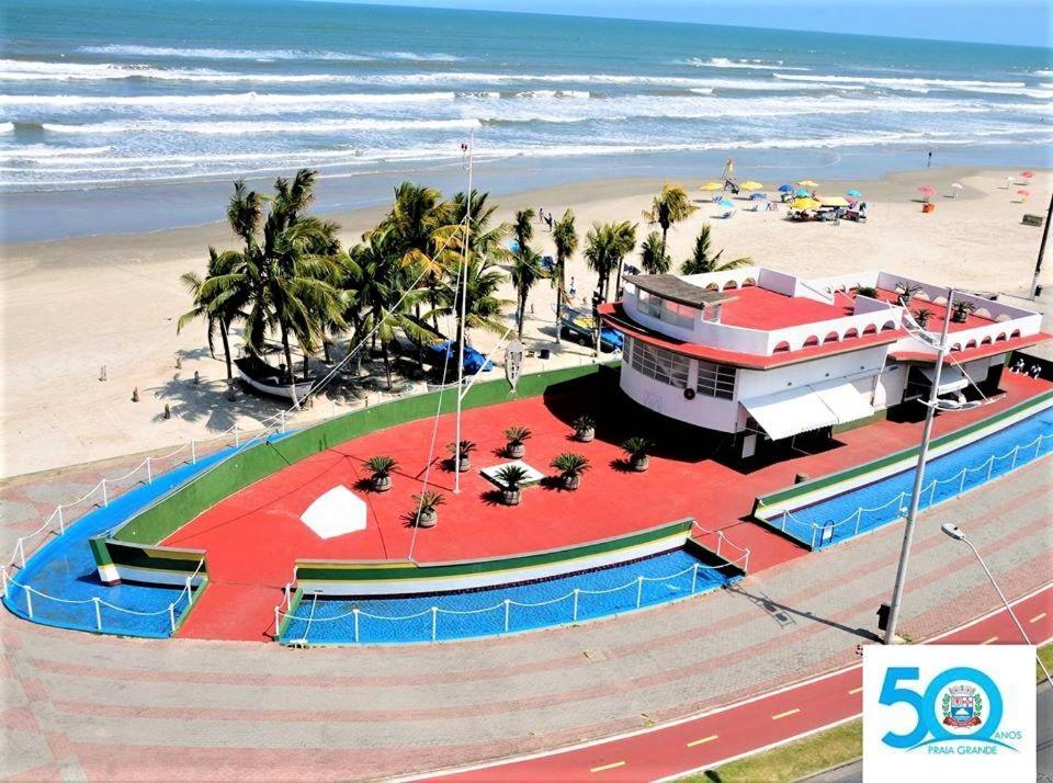 Apto Pe Na Areia Com Vista Para O Mar E Wifi Praia Grande  Exterior photo