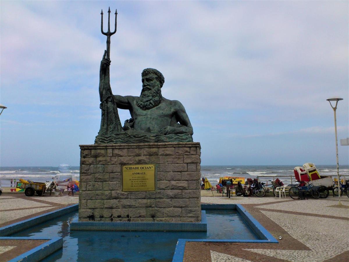 Apto Pe Na Areia Com Vista Para O Mar E Wifi Praia Grande  Exterior photo